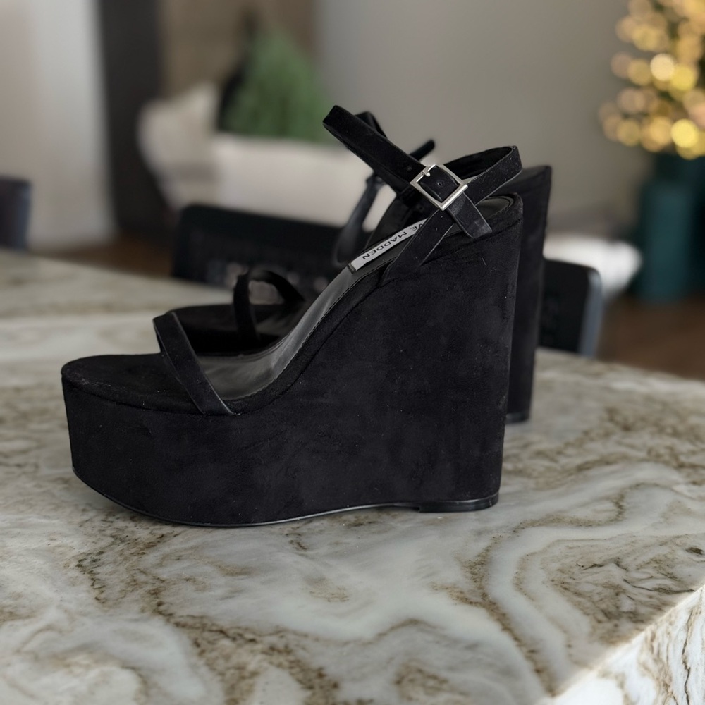Black Platform Wedges